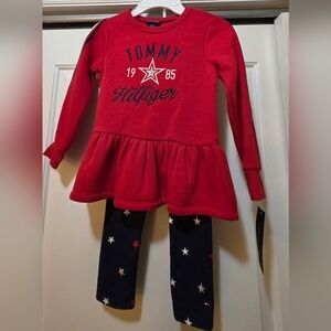 Tommy Hilfiger Red and Navy Kids Matching Set
